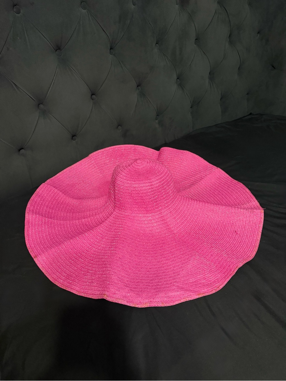 Women's Beach Wide Brim Sun Hat - Pink - Picture 3 of 3